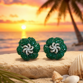 Luxe Floral Stud Earrings