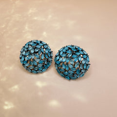 Cyan Flora Earrings