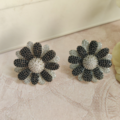 Floral Victorian Stud- Black