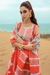 Saira Shakira Crimson Lawn '24 3C ( Semi Stitched )