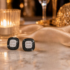 Geometric Invisible-Set Cushion Stud Design