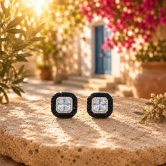 Square Crystal  Stud Earrings