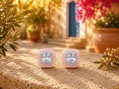 Square Crystal  Stud Earrings